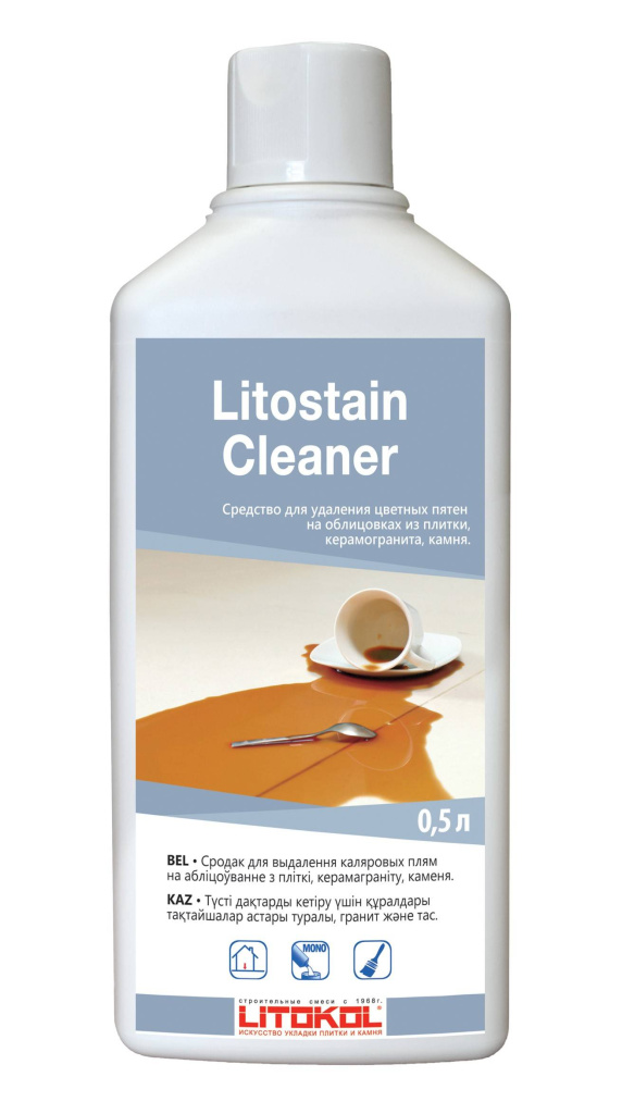 Чистящее средство для удаления загрязнений с плитки и камня "Litostain Cleaner", 0,5 л, Litokol