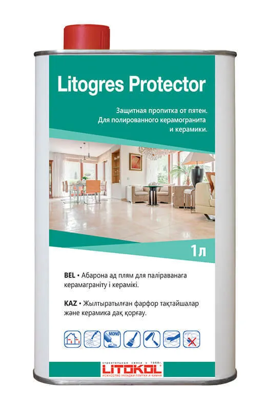 Средство для защиты плитки от грязи и воды "Litogres Protector", 1 л, Litokol